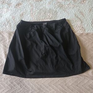 Black A-Line Women's Swim Skort